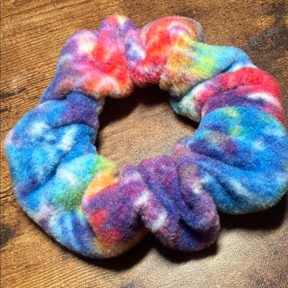 Tie Dye X-Large Fleece Single Scrunchie Handmade NWT